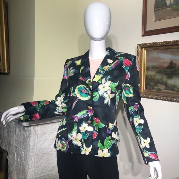 Louis Feraud Silk & Cotton Blazer - Picture 2 of 10